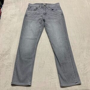 Revtown Jeans Mens 33x29 Sharp Light Gray Straight Stretch‎ Decade Denim